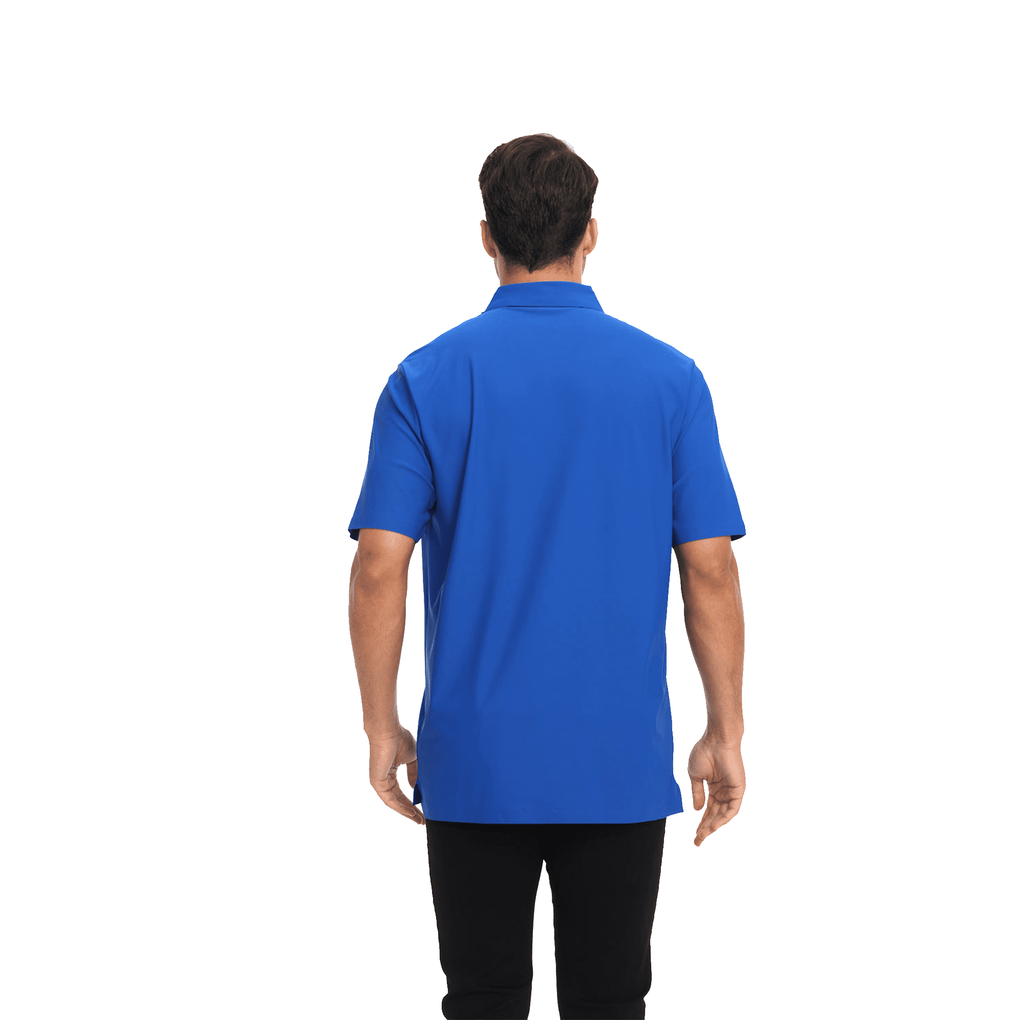 Zfeel Men Short Sleeve Pure Dry Fit Poly Polo Shirt, High Performance, Polyester, Royal, 4 Pack, M