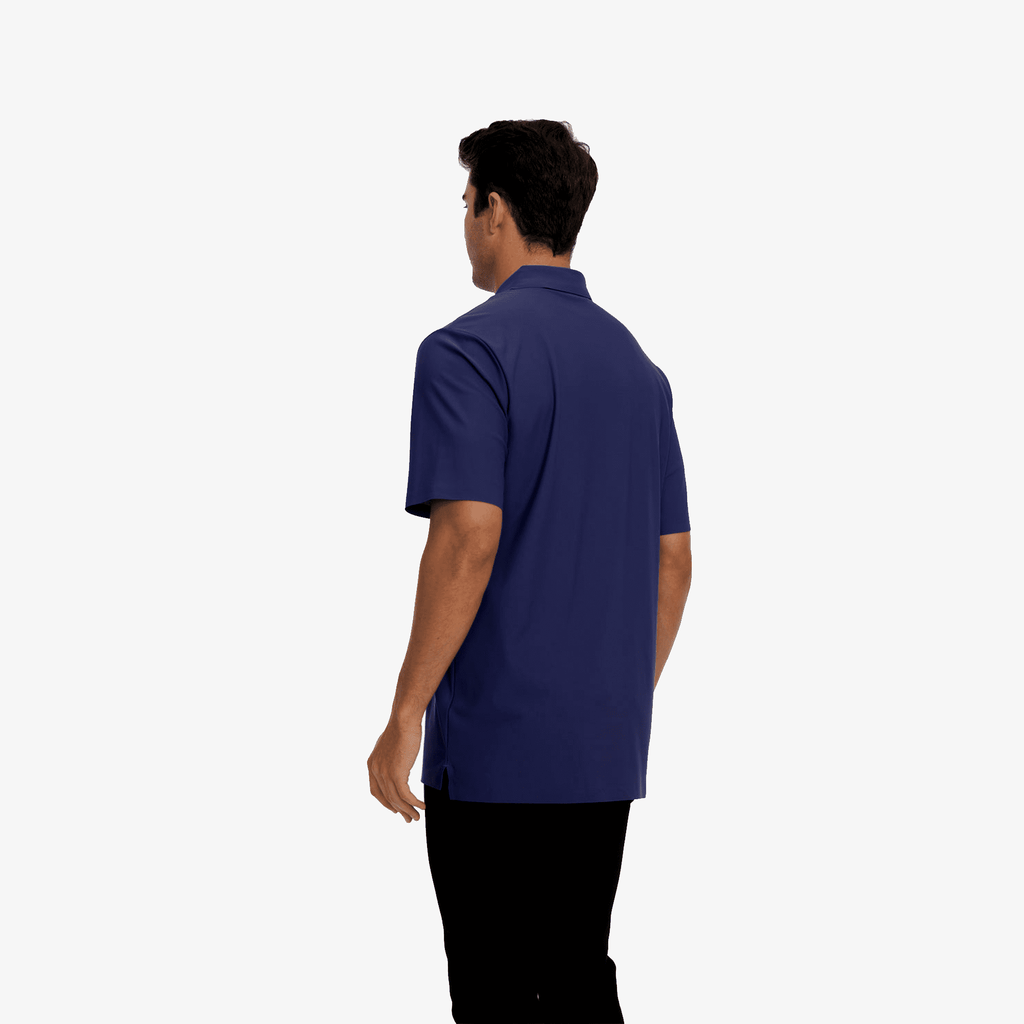 Zfeel Men’s Dry Fit Poly Polo Shirt, High Performance, Short Sleeve, Polyester, Navy, S, 3 Pack