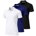 3-Pack Men's Dry Fit Moisture-Wicking Polo Shirt (S-3XL)