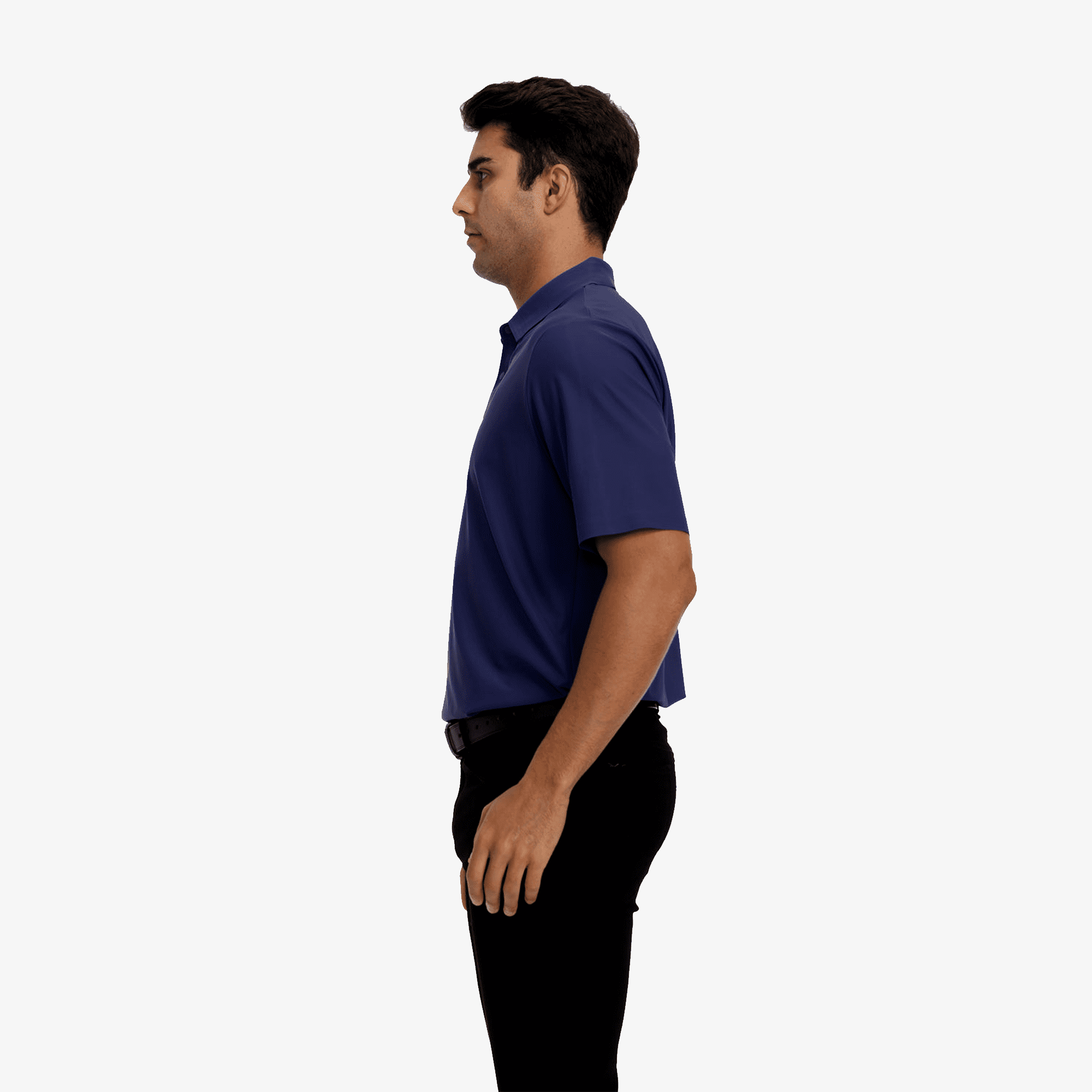 Zfeel Men’s Dry Fit Poly Polo Shirt, High Performance, Short Sleeve, Polyester, Navy, S, 3 Pack