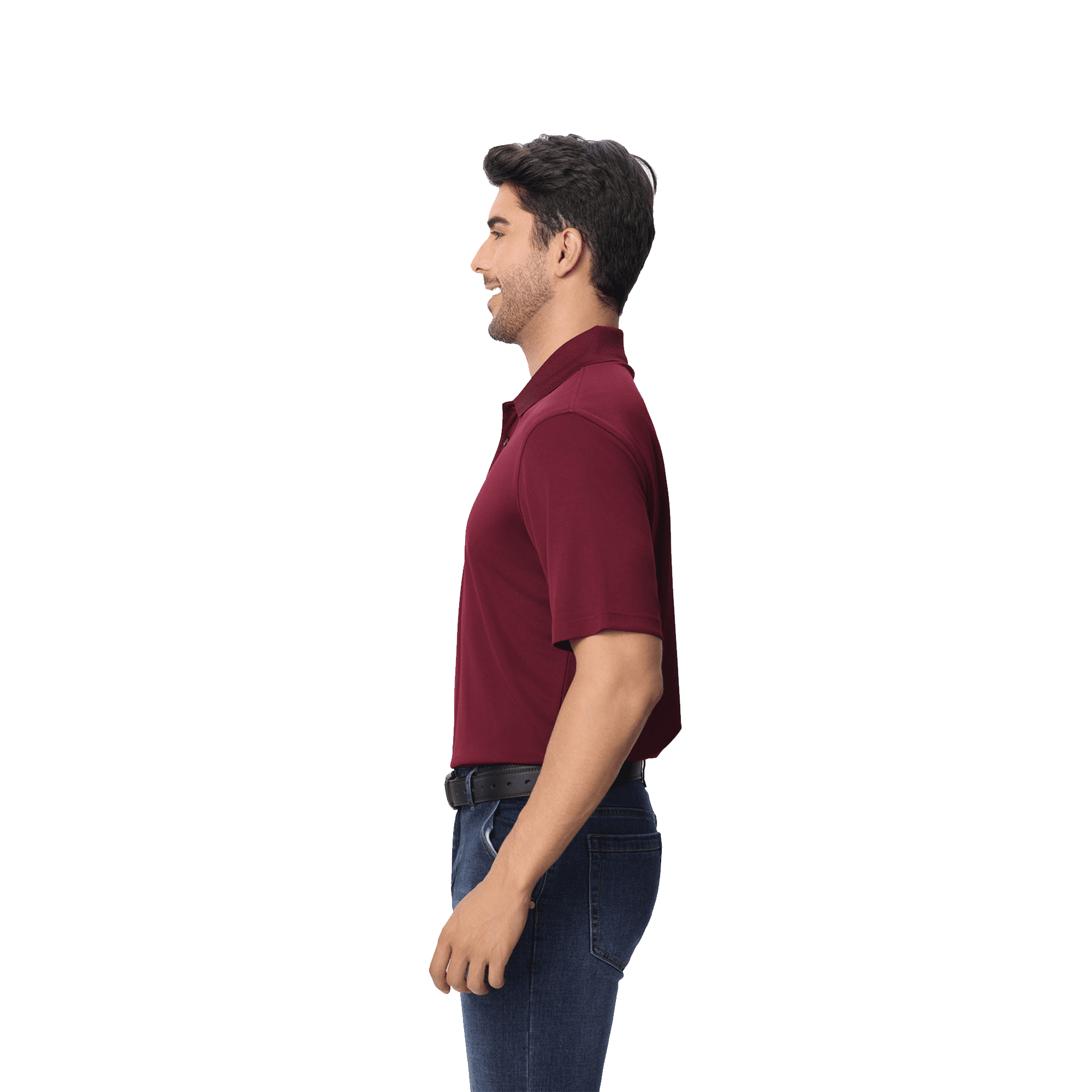 Zfeel Men's Short Sleeve Pure Dry Fit Polo Shirt, 100 Percent Polyester, Maroon Color, 3 Pack, L