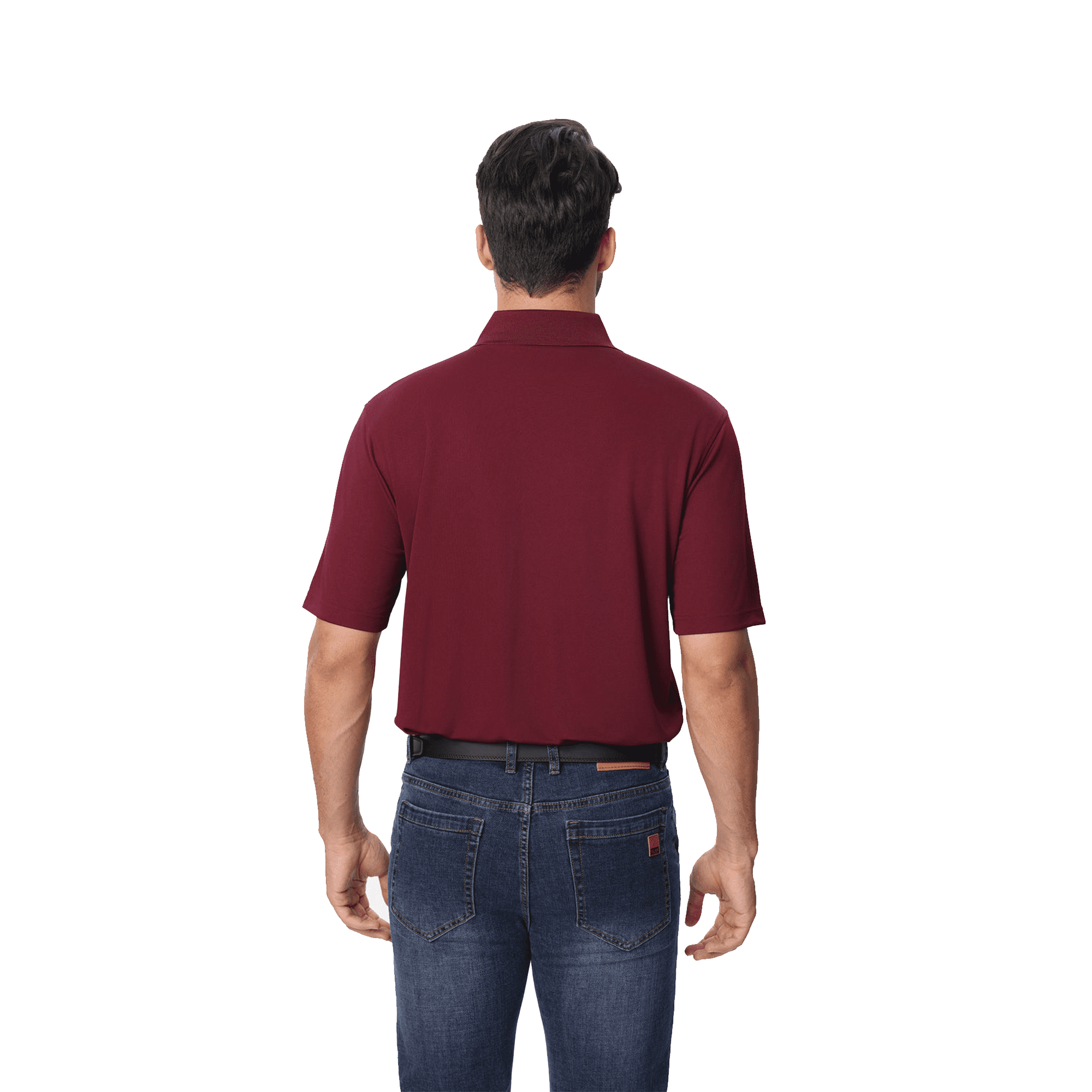 Zfeel Men's Short Sleeve Pure Dry Fit Polo Shirt, 100 Percent Polyester, Maroon Color, 3 Pack, L